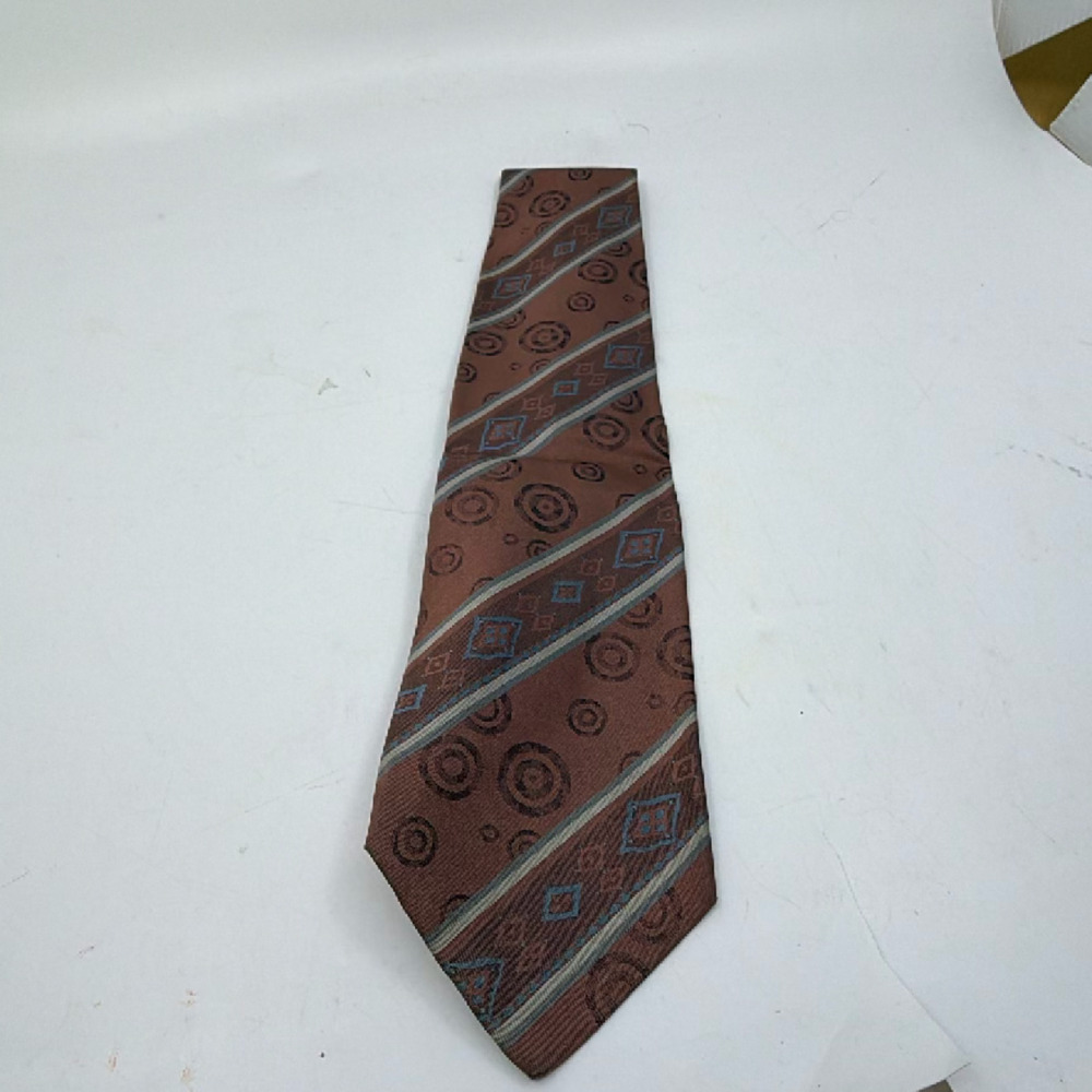 Laura Biagiotti Patterned Brown Silk Tie